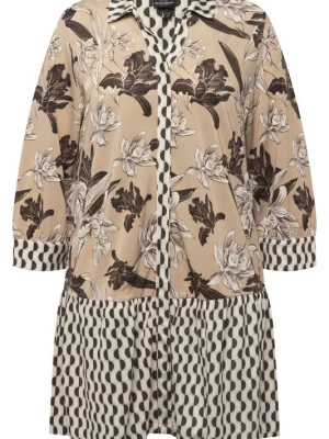 Foto van product Ulla Popken Tuniek beige / zwart / wolwit