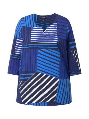 Foto van product Ulla Popken Tuniek blauw / kobaltblauw / zwart / wit