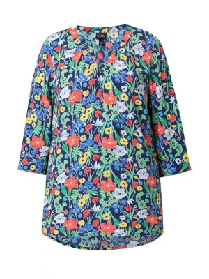 Foto van product Ulla Popken Tuniek blauw / lichtgroen / zalm roze