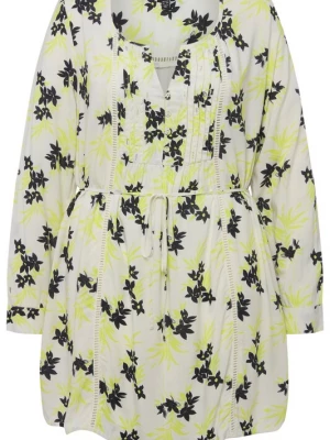 Foto van product Ulla Popken Tuniek geel / zwart / offwhite