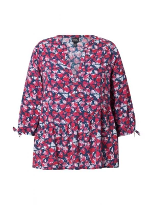 Foto van product Ulla Popken Tuniek marine / neonrood / wit
