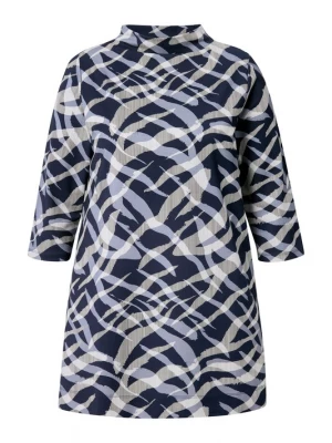 Foto van product Ulla Popken Tuniek sand / marine / wit