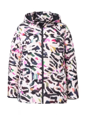 Foto van product Ulla Popken Winterjas hemelsblauw / lichtroze / zwart / wit