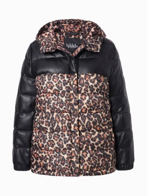 Foto van product Ulla Popken Winterjas lichtbeige / mokka / zwart