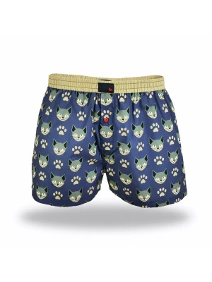 Foto van product UNABUX Boxershorts 'Prints' blauw / lichtgeel