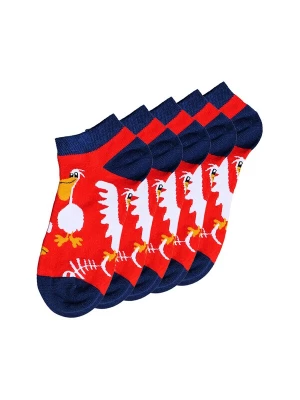 Foto van product UNABUX Sokken donkerblauw / geel / rood / wit