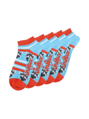 Foto van product UNABUX Sokken lichtblauw / grijs / rood