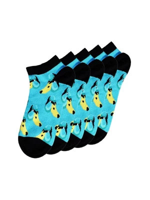 Foto van product UNABUX Sokken turquoise / geel / zwart