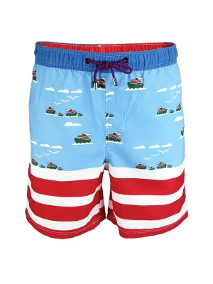 Foto van product UNABUX Zwemshorts ' WATER GIRAFFE ' blauw / rood / wit