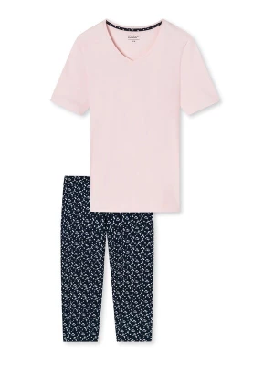 Foto van product uncover by SCHIESSER Pyjama 'Night' donkerblauw / rosé / wit