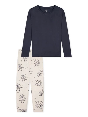 Foto van product uncover by SCHIESSER Pyjama ' Nightwear ' crème / donkerblauw