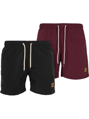 Foto van product Urban Classics Zwemshorts bordeaux / zwart / wit