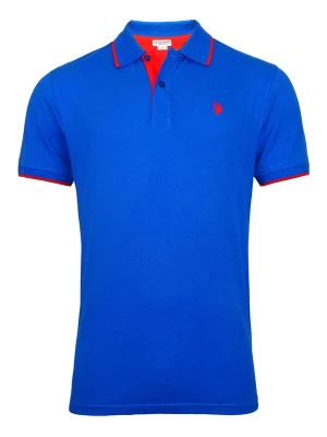 Foto van product US Polo Shirt blauw / bloedrood / wit