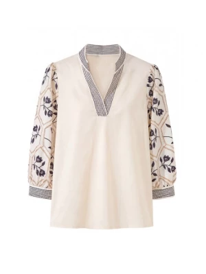Foto van product usha BLACK LABEL Blouse blauw / wit