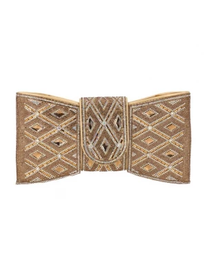 Foto van product usha BLACK LABEL Clutch beige / goud / transparant