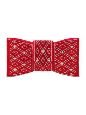 Foto van product usha BLACK LABEL Clutch rood / transparant