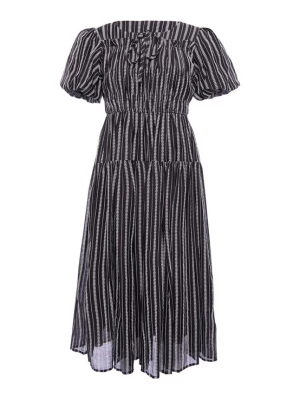 Foto van product usha BLACK LABEL Jurk grijs / zwart