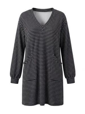 Foto van product usha BLACK LABEL Jurk zwart / wit