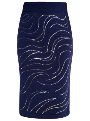 Foto van product usha BLACK LABEL Rok marine / zilver