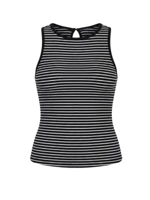 Foto van product usha BLACK LABEL Top zwart / wit