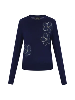 Foto van product usha BLACK LABEL Trui navy / zilver