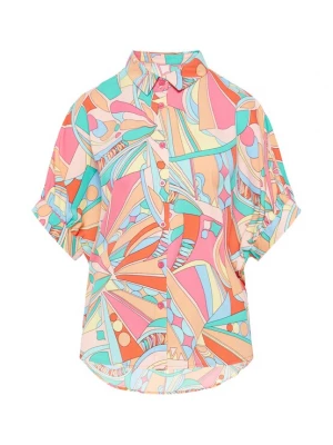 Foto van product FELIPA Blouse 'Fashion Look' turquoise / pasteelgeel / oranje / pink