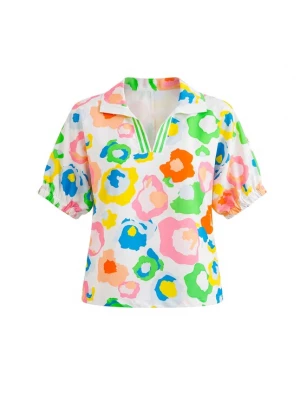 Foto van product Usha Blouse gemengde kleuren / wit
