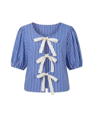 Foto van product usha BLUE LABEL Blouse blauw / wit