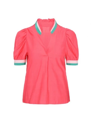Foto van product usha BLUE LABEL Blouse hemelsblauw / groen / pastelroze
