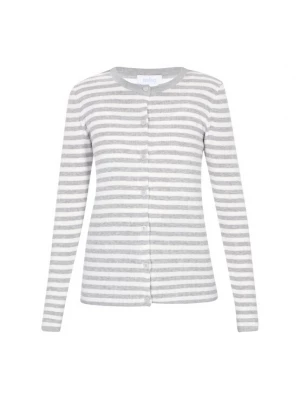 Foto van product usha BLUE LABEL Gebreid vest grijs gemêleerd / wit