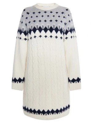Foto van product usha BLUE LABEL Gebreide jurk blauw / lichtgrijs / wit