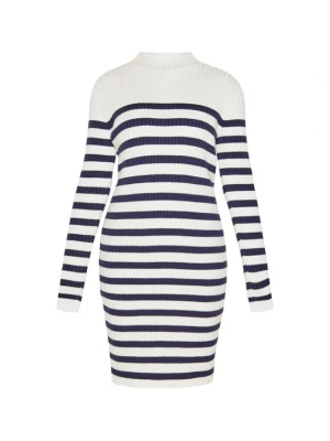 Foto van product usha BLUE LABEL Gebreide jurk 'Classic' marine / wit