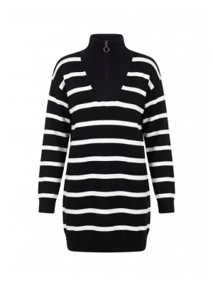 Foto van product usha BLUE LABEL Gebreide jurk zwart / wit