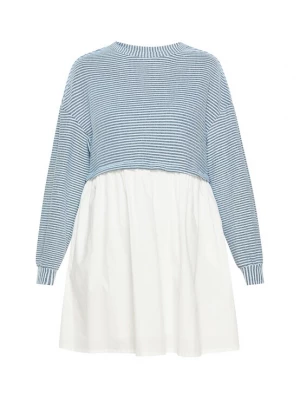 Foto van product usha BLUE LABEL Jurk marine / lichtblauw / wit