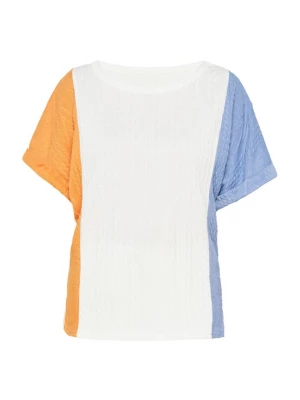 Foto van product usha BLUE LABEL Shirt blauw denim / oranje / wit