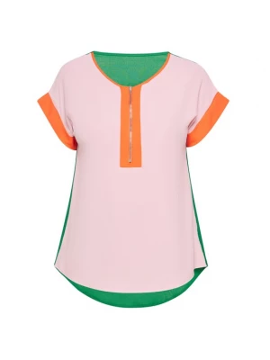 Foto van product SANIKA Shirt 'Fashion Look' groen / oranje / rosé