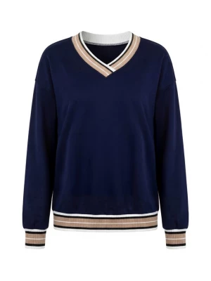 Foto van product usha BLUE LABEL Sweatshirt beige / blauw / wit