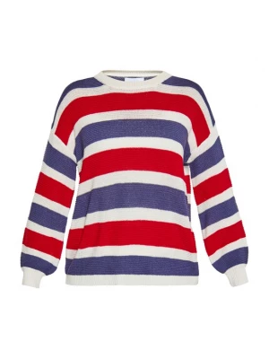 Foto van product usha BLUE LABEL Trui blauw / rood / offwhite