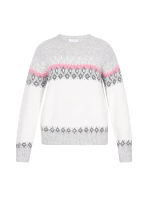 Foto van product usha BLUE LABEL Trui grijs / donkergrijs / lichtroze / wit