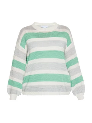 Foto van product usha BLUE LABEL Trui lichtgrijs / groen / wit