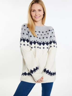 Foto van product usha BLUE LABEL Trui navy / grijs / wit