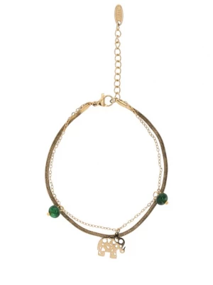 Foto van product usha FESTIVAL Armband goud / donkergroen