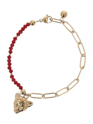 Foto van product usha FESTIVAL Armband kastanjebruin / goud
