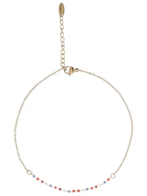 Foto van product usha FESTIVAL Armband lichtblauw / goud / rood