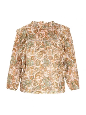 Foto van product usha FESTIVAL Blouse 'Fashion Look' ecru / cognac / riet