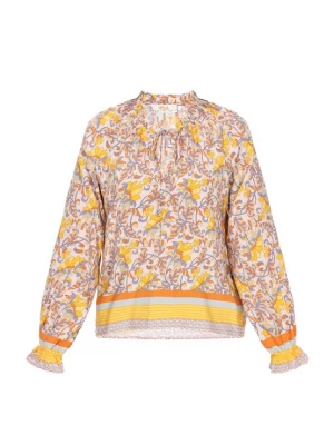 Foto van product usha FESTIVAL Blouse 'Festival' ecru / geel / lila / oranje