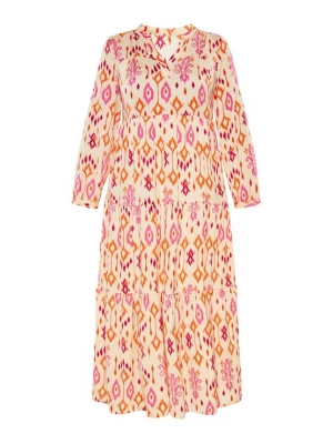 Foto van product Gaya Jurk beige / oranje / pink / wijnrood