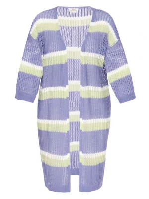 Foto van product usha FESTIVAL Gebreid vest 'Fashion Look' pastelgroen / lavendel / wit