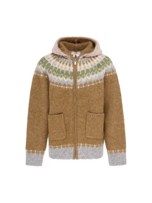 Foto van product usha FESTIVAL Gebreid vest 'Western Country' ecru / lichtblauw / sepia / groen
