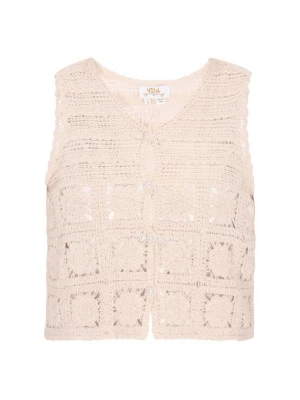 Foto van product usha FESTIVAL Gebreide bodywarmer 'Fashion Look' crème
